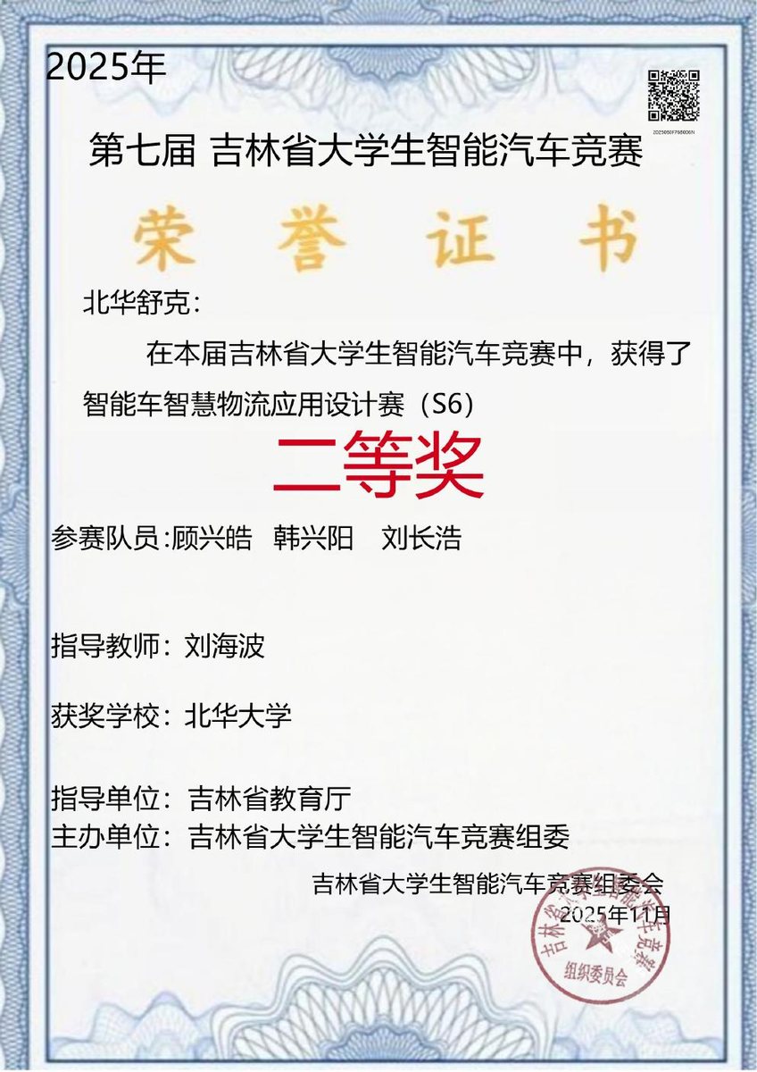 智能汽车竞赛 二等奖