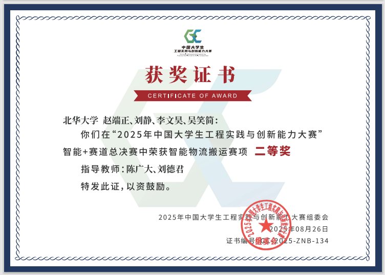 中国大学生工程实践与创新能力大赛 国家二等奖